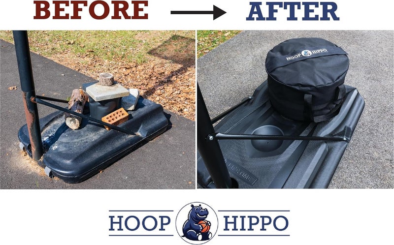 Johnny World The Hoop Hippo – Heavy-Duty Weight for Basketball Hoop Base – Holds Up to 200 lbs of Sand – Easy-to-Fill, All-Weather Design – Stability, Safety & Attractive - Image 3